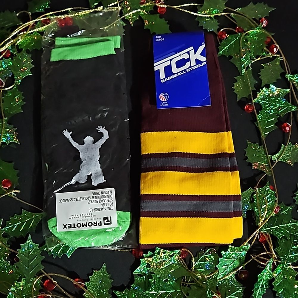 Baseball Stirrup Socks & Jump Slip Resistant Socks Bundle CLEARANCE
